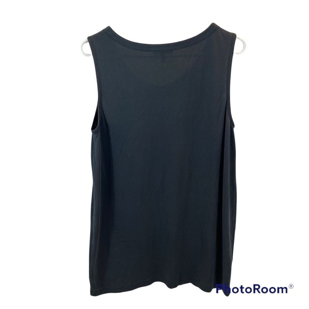 Eileen Fisher Grey Sleeveless Silk Tunic Top Size Medium Petite - Picture 10 of 11